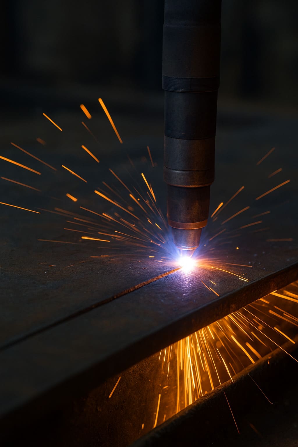 Slitting process in a metal facility